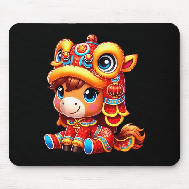 Chinese New Year Of The Horse 2026 Lunar New Year  Mouse Pad (Front)