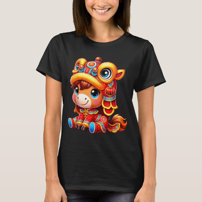 Chinese New Year Of The Horse 2026 Lunar New Year  T-Shirt (Front)
