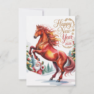 Chinese New year of the Horse 2026 Thank You Card