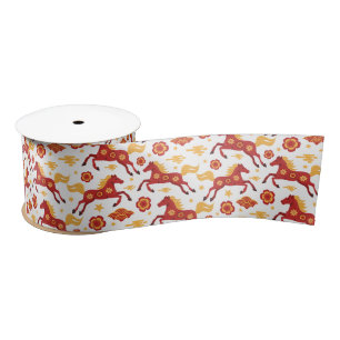 Chinese New Year of the Horse Satin Ribbon