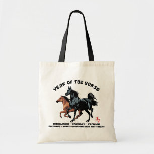 Chinese New Year of The Horse Tote Bag