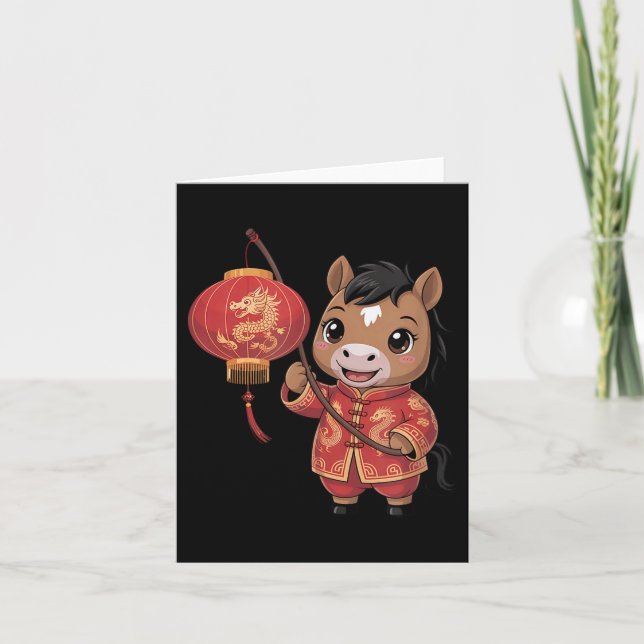 Chinese New Year Of The Horse Vietnamese Chuc Mung Card (Front)