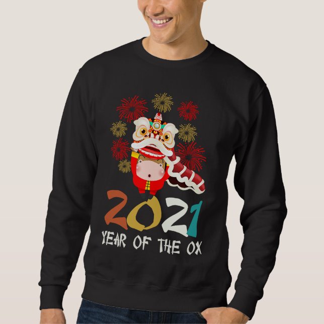 Chinese New Year of the Ox 2021 clothes  for adult Sweatshirt (Front)