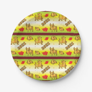 Chinese New Year of the Ox 2021 Paper Plate