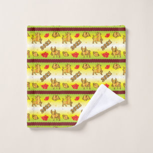 Chinese New Year of the Ox 2021 Wash Cloth