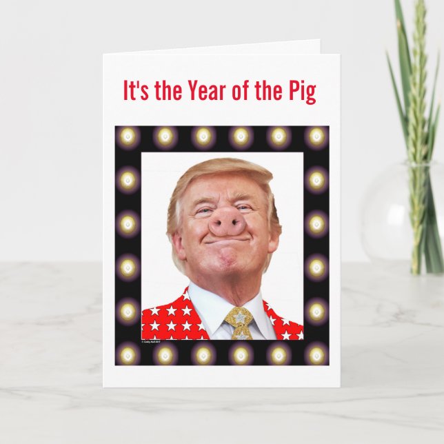 Chinese New Year of the Pig Greeting Card (Front)