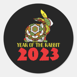 Chinese New Year of the Rabbit 2023 Classic Round Sticker