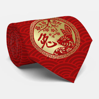 Chinese New Year of the Rabbit 2023 Neck Tie