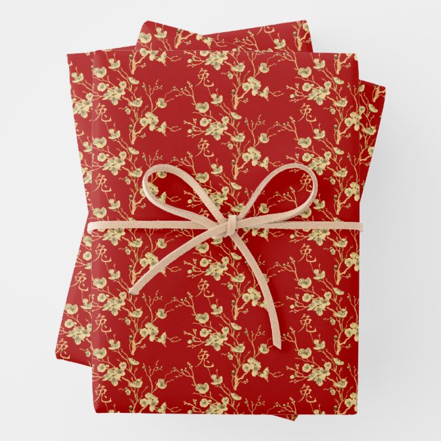 Chinese New Year of the Rabbit 2023  Wrapping Paper Sheet (In situ)
