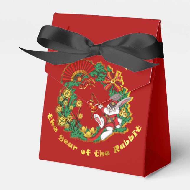 Chinese New Year of The Rabbit Favour Box (Front Side)