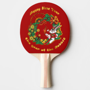 Chinese New Year of The Rabbit Ping Pong Paddle