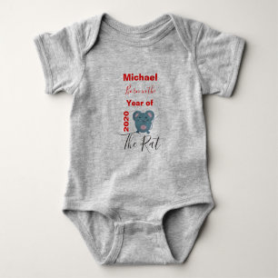 Chinese New Year of the Rat  Personalised Baby Bodysuit
