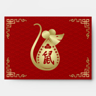 Chinese New Year of The Rat - Red and Gold Envelope