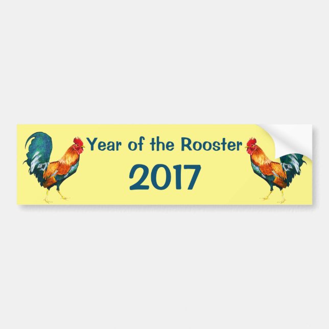 Chinese New Year of the Rooster Car Bumper Sticker (Front)