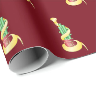 Chinese New Year of the Snake 2025 Lucky Bamboo Wrapping Paper