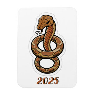 Chinese New Year Of The Snake 2025  Magnet