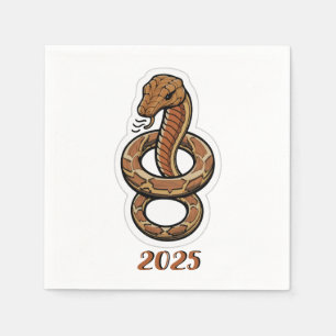 Chinese New Year Of The Snake 2025 Napkin