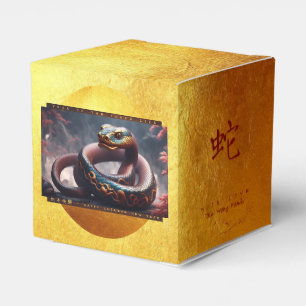 Chinese New Year of the Snake 2025 Wood CFB2 Favour Box
