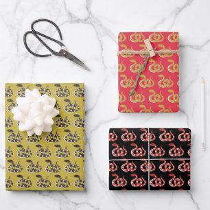 Chinese New Year of the Snake Wrapping Paper Sheet