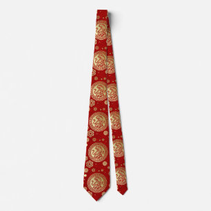 Chinese New Year of The tiger 2022 Tie