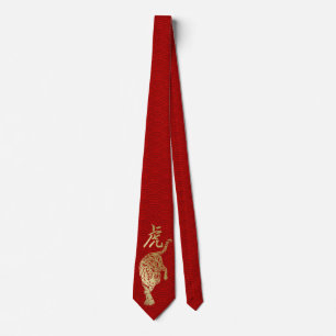 Chinese New Year of The tiger 2022 Tie