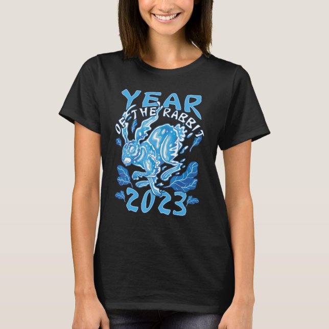 Chinese New Year of the Water Rabbit 2023 Zodiac H T-Shirt (Front)
