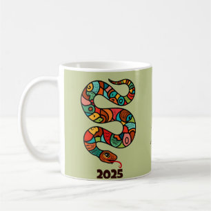Chinese New Year Of The Wood Snake 2025 Coffee Mug