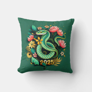 Chinese New Year Of The Wood Snake 2025 for woman Cushion