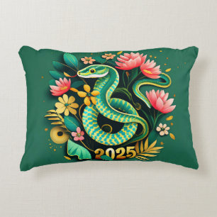 Chinese New Year Of The Wood Snake 2025 for woman Decorative Cushion