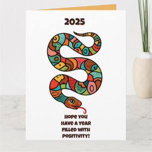 Chinese New Year Of The Wooden Snake 2025 Card
