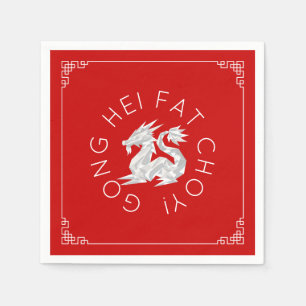 Chinese New Year Origami Dragon Napkins