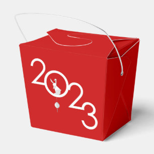 Chinese New Year Origami Rabbit, red Favour Box