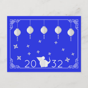 Chinese New Year Origami Rat Postcard