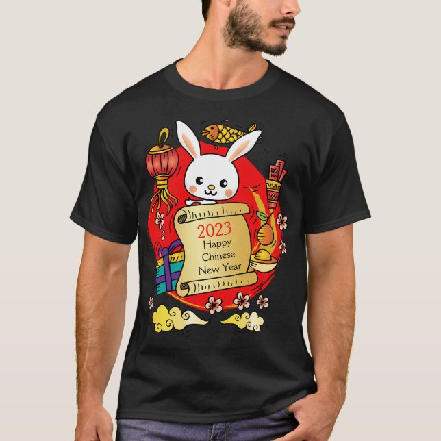 Chinese New Year Rabbit Cartoon T-Shirt (Front)