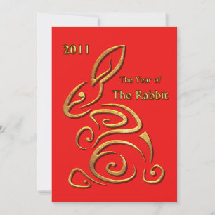 Chinese New Year Rabbit Invitation