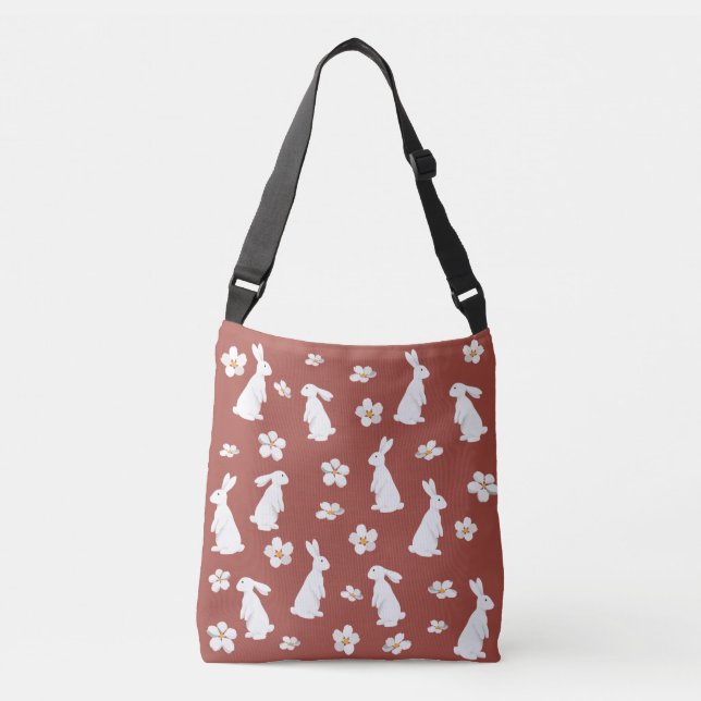Chinese New Year Rabbit Pattern Crossbody Bag (Front)