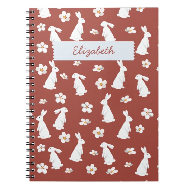 Chinese New Year Rabbit Pattern Notebook (Front)