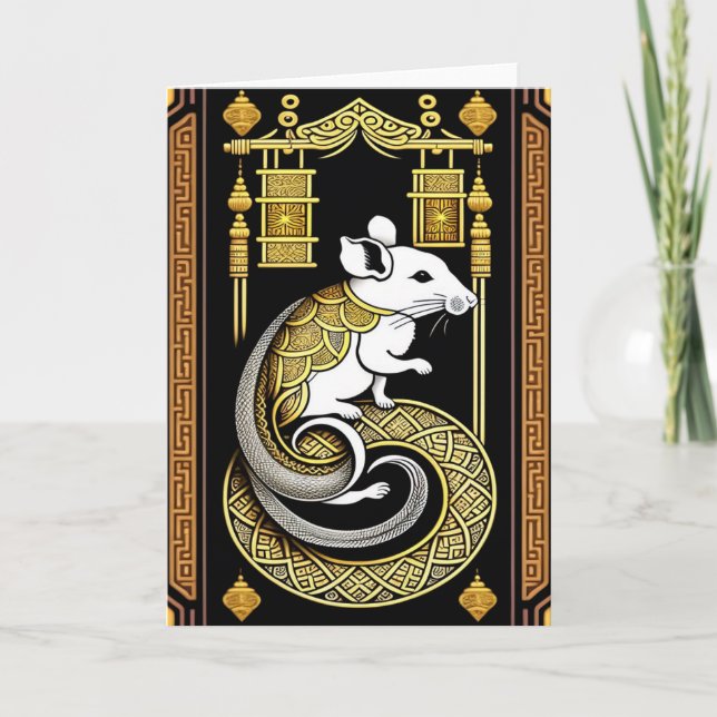 Chinese New Year Rat Greeting Card (Front)