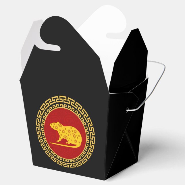 Chinese New Year Rat Ornament Favour Box (Opened)