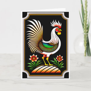 Chinese New Year Rooster Greeting Card