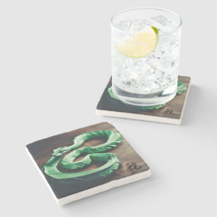 Chinese New Year Snake Green Zodiac Birthday MC Stone Coaster