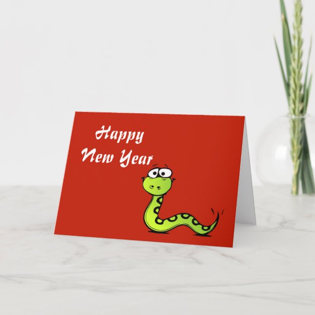 Chinese New Year Vietnamese Tet Year of the snake Holiday Card (Front)