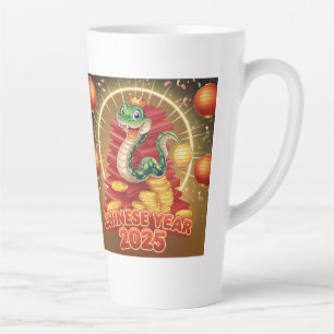 Chinese new year wood snake latte mug