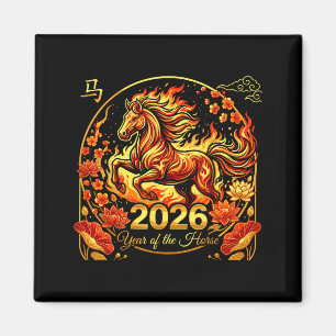Chinese New Year Year of The Fire Horse 2026 Magnet