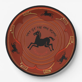 Chinese New Year - Year of the Fire Horse Paper Plate