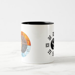 chinese organ clock meridians acupuncture elements Two-Tone coffee mug