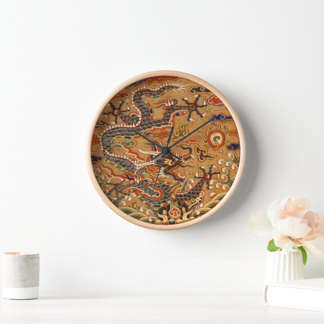 Chinese Oriental Dragon Wall Clock (Home)