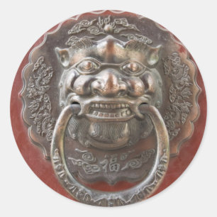 Chinese ornament classic round sticker