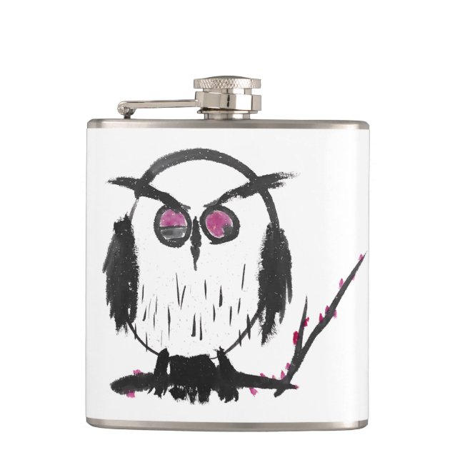 Chinese Owl Hip Flask (Front)