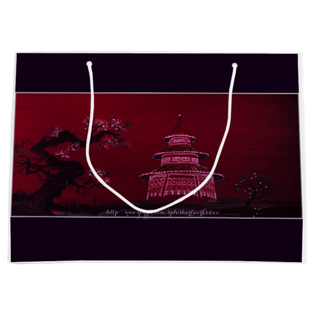 "Chinese Pagota" Large Gift Bag (Front)